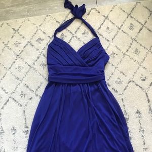 Royal blue halter dress